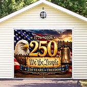 levne 250. výročí-Kryt garážových vrat k 250. výročí USA, vlastenecká dekorace ke Dni nezávislosti, ideální pro venkovní oslavy a sváteční dekorace.