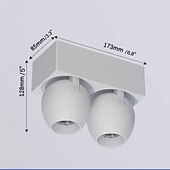 Χαμηλού Κόστους Φώτα Οροφής με Dimmer-led 1 πακέτο προβολέων από ύφασμα με διακόπτη dimmer, ρυθμιζόμενο, όλα τα λευκά σκίαστρα, ελεγχόμενα μέσω εφαρμογής