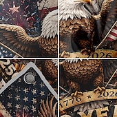 ieftine 250 de ani de la-Decorațiune pentru capacul ușii de garaj cu ocazia celei de-a 250-a aniversări a SUA, fundal pentru fotografie cu vulturul din 4 iulie, banner american 1776-2026 pentru decor patriotic al Zilei Independenței