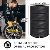 baratos Capa para Móveis de Pátio-Capas para armazenamento de pneus, capa grande para pneus de inverno, impermeável, com bolsa de armazenamento prática, capa resistente às intempéries para empilhar pneus (comporta 4 pneus, diâmetro de