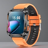 economico Smartwatch-Smartwatch robusto da uomo con torcia, smartwatch militare per attività all'aperto con chiamate Bluetooth, 2 cinturini, monitoraggio del sonno, oltre 100 modalità sportive, orologio fitness