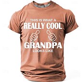 economico Magliette divertenti da uomo-Ecco come appare un nonno davvero fantastico. Maglietta da uomo con stampa divertente e spiritosa, maniche corte, girocollo, casual, regalo, abbigliamento firmato, taglie S, M, L, XL, XXL.