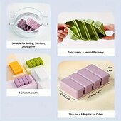 cheap Ice Cube Tray-Silicone Ice Cube Trays with Lid, Perfect for Chilling Drinks And Smoothies, Kitchen Essential Silicone Ice Trays, Food-Grade Silicone, Soft And Easy to Demould, Suitable for Frozen Drinks And Whisky