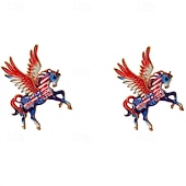 お買い得  Acessórios para festa-アメリカ建国250周年記念ブローチ2個セット、アメリカ建国250周年記念愛国ピン（1776-2026）、ラインストーンクリスタルアメリカ国旗ラペルピン、独立記念日記念ジュエリー、ゴールドトーンのお土産ギフト