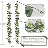 levne Umělé rostliny a zeleň-Girlanda z eukalyptových listů, umělý hedvábný list, stříbrný dolar, umělá zeleň, falešná závěsná girlanda z eukalyptových listů na stůl, svatební hostinu, interiér, exteriér, zeď, plášť, pokoj,