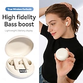 baratos Auscultadores TWS True Wireless-Fones de ouvido sem fio Bluetooth 6.0, TWS com reforço de graves. &amp;Redução de ruído, estojo de carregamento com visor digital LED, microfone HD para chamadas, fones de ouvido intra-auriculares