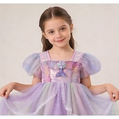 preiswerte Kostüme für Mädchen-Prinzessin Kleid Cosplay Kostüm Outfits Film Niedlich Balletröckchen LED-Leuchten for Mädchen Kinder Maskerade Buchwoche Täglich Party Ferien