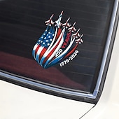 お買い得  アメリカ合衆国250周年-愛国的なアメリカ・イーグルス250周年記念の車窓用デカールステッカー、アメリカ建国500周年記念（1776-2026年）のイーグルステッカー、アメリカ独立旗デカール、耐久性のある車窓用ビニールステッカー