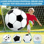 economico Partita di Calcio Mondiale 2026-2 palloni da calcio gonfiabili da spiaggia da 27,6 pollici, ideali per decorazioni, feste, eventi sportivi all'aperto e per la piscina.