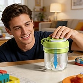 cheap Ice Cube Tray-3-in-1 Water Bottle Ice Cube Tray with Straw &amp; Lid, Portable Touch-Free Iceball Kettle, Reusable Storage Bottle, Easy Press to Release Silicone Icing Tray for Gym, Travel, Juice &amp; Coffee