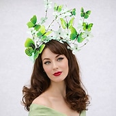 economico Fascinatori &amp; Cappelli-Elegante Derby Copricapo affascinante Gentildonna Costume Per donna Carnevale Feste Derby Ricevimento di matrimonio Adulti Fascinator Primavera &amp; Estate