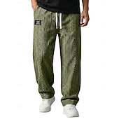  Ανδρικά Παντελόνια Casual παντελόνι Φαρδύ παντελόνι Παντελόνια με υφή Ζακάρ Κορδόνι Ισιο πόδι Σκέτο Άνεση Πλήρες μήκος Causal Καθημερινά ΕΞΩΤΕΡΙΚΟΥ ΧΩΡΟΥ Διακοπές Μοντέρνα Θαλασσί Μαύρο Μικροελαστικό