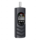 abordables Alarmas de coche-Alcoholímetro profesional, sensor electroquímico de celda de combustible de alta precisión, detector de alcohol digital portátil, recargable por USB tipo C para uso personal. &amp;uso doméstico