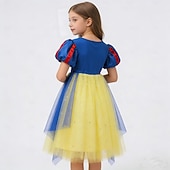 billige Jentekostymer-Snøhvit Snøhvit Prinsesse Kjoler Cosplay kostyme Drakter Film Mote søt stil Tutuer for Jente Barne Maskerade Daglig Fest Ferie