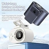  Ventilador de clipe para carro, ventilador de guarda-chuva, 199 velocidades ajustáveis, portátil e recarregável via USB, mini ventiladores de mão para resfriamento pessoal, ideal para guarda-chuva,