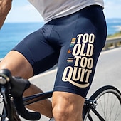 baratos Shorts de bicicleta-Calções de ciclismo masculinos azul-marinho com acolchoamento em gel 3D, malha respirável e secagem rápida. &amp;Calções de ciclismo com tecnologia de absorção de suor e proteção UPF50+ para triatlo.