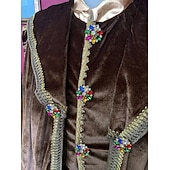 abordables Conjuntos-Medieval Renacimiento Accesorios Príncipe caballero celta Disfraz Hombre Real Víspera de Todos los Santos Carnaval Mascarada Rendimiento LARP Feria Ren Adulto Disfraz
