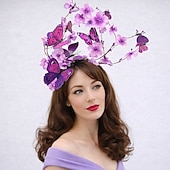 economico Fascinatori &amp; Cappelli-Elegante Derby Copricapo affascinante Gentildonna Costume Per donna Carnevale Feste Derby Ricevimento di matrimonio Adulti Fascinator Primavera &amp; Estate