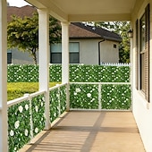 cheap Artificial Plants &amp; Greenery-Expandable Artificial Ivy And Orchid Privacy Screen Fence With Realistic Green Leaves, Durable Wood-Plastic Material, Maintenance-Free Outdoor Garden Decoration, Ideal For Patio, Balcony, Backyard