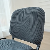abordables Housse de fauteuil de bureau-Housse extensible et fendue pour chaise de conférence, protection pour coussin d'assise et dossier de bureau, motif floral arqué, housse antidérapante pour toutes les saisons