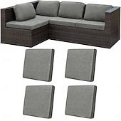 رخيصةأون غطاء وسائد الفناء-4 أغطية وسائد قابلة للتمدد للفناء، بديل لأغطية الأرائك الخارجية، أريكة خارجية &amp;أغطية للأرائك، وأغطية للوسائد لأثاث الفناء، وواقيات أثاث قابلة للغسل وإعادة الاستخدام