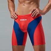 abordables Swim Trunks &amp; Board Shorts-Men's Swim Shorts Swim Trunks Geometric Patchwork Quick Dry Elastic Breathable Swimwear Bottoms Surfing Water Sports Swimming Summer