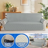 Недорогие Чехол для дивана-Водонепроницаемый нескользящий чехол для дивана для домашних животных, однотонный, защищает диван от мочи, моющийся чехол для мебели для собак и кошек.