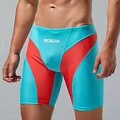 abordables Swim Trunks &amp; Board Shorts-Men's Swim Shorts Swim Trunks Geometric Patchwork Quick Dry Elastic Breathable Swimwear Bottoms Surfing Water Sports Swimming Summer