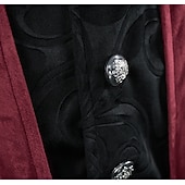 cheap Outerwear-Retro Vintage Punk &amp; Gothic Medieval Coat Tailcoat Prince Nobleman Jacquard Fancy Dress Men's Ebenezer Scrooge Elf Royal Steampunk Masquerade Party Adults Coat Christmas