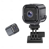 お買い得  屋内IPネットワークカメラ-ミニセキュリティカメラ Wi-Fi、1080p HD ワイヤレスベビーシッターカメラ、ナイトビジョン、動体検知アラート、回転式ブラケット付きポータブルペットモニター、屋内ホームオフィス監視用、ブラック