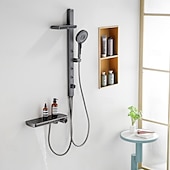 cheap Shower Faucets-Shower System Set - Multi Spray Shower Contemporary Electroplated Mount Outside Ceramic Valve Bath Shower Mixer Taps