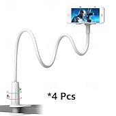 baratos Suportes para telefone-Kit com 4 suportes flexíveis para celular, com braço longo e rotação de 360°, ideais para cama, mesa, cabeceira ou escritório. Compatível com iPhone, Samsung e a maioria dos smartphones.