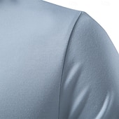 abordables Polo classique pour homme-Homme Polo Chemise de golf Occasionnel Rue Revers Manche Courte Basique Moderne Uni Poids Léger Boutons Été Printemps Coupe régulière bleu marine Kaki Gris Bleu clair Polo