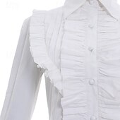 economico Cime-Gotico Vittoriano Medievale Blusa / Camicia Lunghe Principessa Gentildonna Nobildonna Costume Per donna Feste Fiera Rinascimentale LARP Adulti Blusa Primavera