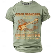  Men's Some Grandpas Take Naps Real Grandpas Play Bass Guitar Then Take A Nap Retro Bassist Vintage Graphic T Shirt Tee Regular Fit Fathers Day Gift Designer Clothing Apparel S M L XL XXL XXXL