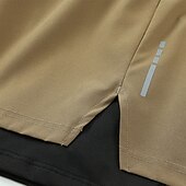 baratos Calções de corrida-Homens Shorts de Corrida Calções atléticos Shorts de Academia Bolsos 2 em 1 Com forro de compressão Calção Casual Diário Esporte Verão Primavera Secagem Rápida Leve Pavio Humido Treino de Ginástica