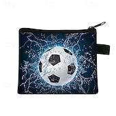 abordables Partido Mundial de Fútbol 2026-Paquete de 9 monederos de fútbol para niños, mini estuches con cremallera para llaves, monedas y auriculares, ideales para rellenar bolsas de regalos para fiestas temáticas deportivas y como obsequio