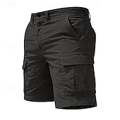 Χαμηλού Κόστους Κλασσικός-Ανδρικά Φορέματα φορτίου Σορτς φορτίου Σορτσάκια Casual σορτς Τσέπη Σκέτο Πάνω από το Γόνατο Causal ΕΞΩΤΕΡΙΚΟΥ ΧΩΡΟΥ Streetwear Μοντέρνα Κομψό στυλ street Kaki tamna Μαύρο Ανελαστικό