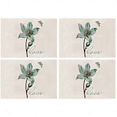 Χαμηλού Κόστους Placemats &amp; Coasters &amp; Trivets-Τραπεζομάντιλο με πεταλούδα ίριδας τεσσάρων εποχών, ορθογώνιο κάλυμμα τραπεζιού από 100% πολυεστέρα, σχέδιο με λουλουδάτο μοτίβο πεταλούδας, πλένεται στο πλυντήριο, ανθεκτικό στη θερμότητα,