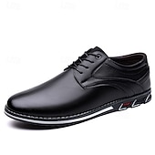 billiga Snygga snörskor-Herrbruna derbyskor, lätta och bekväma promenadskor med snörning, eleganta casualskor för män, kontor, vardagskläder, business casual och helgutflykter