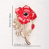  4ks brože k pamětnímu dni, smaltované brožové špendlíky s motivem máku, módní elegantní dámské klopové špendlíky na sako, kardigan, doplňky k obleku, vlastenecké dárkové šperky