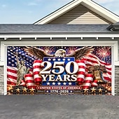 cheap 250th Anniversary-U.S. 250th Anniversary USA Garage Door Cover Patriotic Decoration for Independence Day, Perfect for Outdoor Celebration and Holiday Decor