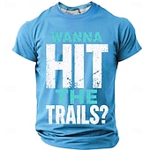  T-shirt graphique rétro à imprimé lettres pour homme, coupe classique, idéal pour la randonnée, les sports de plein air et les vêtements décontractés. Tailles : S, M, L, XL, XXL, XXXL.