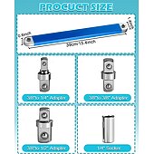 voordelige Meet- en meethulpmiddelen-Universele offset verlengsleutel, sleutel voor krappe ruimtes met een 3/8" aansluiting. &amp;1/4" aandrijfadapters voor moeilijk bereikbare plaatsen, professionele doe-het-zelf autogereedschapset,