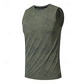 abordables Débardeurs-Homme Débardeur Gilet Sous-Vêtements T-shirt sans manches Sans manches Col ras du cou Été Printemps Uni Mode Léger Classique Séchage Rapide Salle de sport Rue Sports Bleu Blanche bleu marine T-shirt