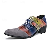 tanie Buty Oxford-męskie wielokolorowe mokasyny z klamrą, codzienne buty wizytowe, obuwie na imprezy, wesela, wieczorne wydarzenia i modne stylizacje