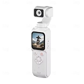abordables Cámara de Acción-Cámara de bolsillo con estabilizador 4K Ultra HD y seguimiento automático de 330°. &amp;Seguimiento facial, cámara de acción portátil con pantalla táctil de 1,72", cámara inalámbrica wifi para vlogs de