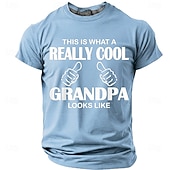 economico Magliette divertenti da uomo-Ecco come appare un nonno davvero fantastico. Maglietta da uomo con stampa divertente e spiritosa, maniche corte, girocollo, casual, regalo, abbigliamento firmato, taglie S, M, L, XL, XXL.