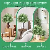 abordables Flores artificiales-Estaca de lavanda artificial de 20 pulgadas para decoración de exteriores, estacas blancas para jardín. &amp;Césped, plástico resistente que no se decolora, decoración para todas las estaciones.