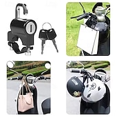 preiswerte Motorrad- &amp; Geländewagenteile-2er-Pack Motorradhelmschloss, universelles Diebstahlsicherungsschloss für Lenkerbefestigung an Motorrad, Roller und Fahrrad, robustes Metallschloss mit 2 Schlüsseln, passend für Lenker mit 22–25 mm